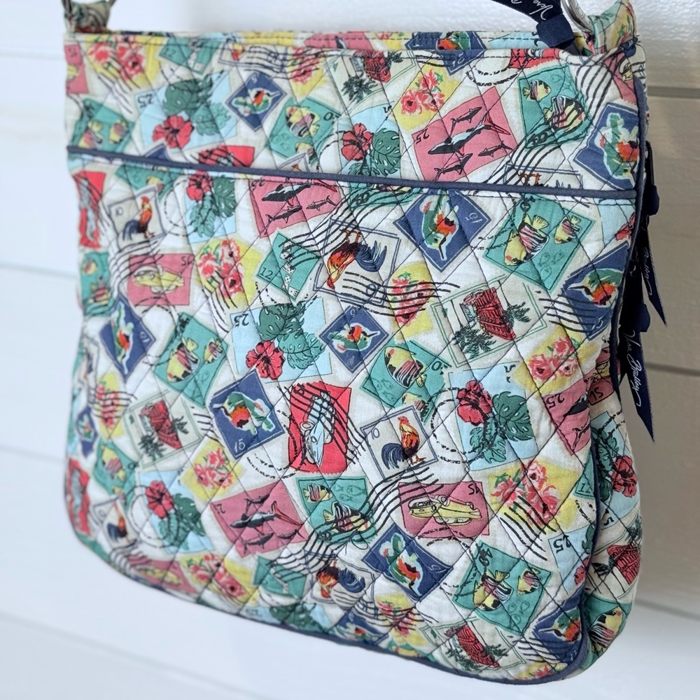 Vera Bradley Quilted “Cuban Stamps” Crossbody Hipster Crossbody Bag Purse - Picture 10 of 16